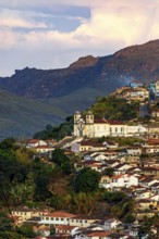Historic city of Ouro Preto among the mountains of the state of Minas Gerais, Ouro Preto, Minas
