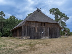Former sheepfold, outdoor sheepfold, Heiliger Hain nature reserve, Wahrenholz, Lüneburg Heath,