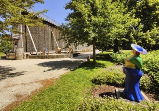 Health garden with the Gradierbau II, Bad Nauheim, Hesse, Germany