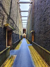 Corridor in Gradierbau II, Bad Nauheim, Hesse, Germany