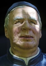 Portrait of the life-size figure of Sebastian Kneipp in the Kneipp spa town of Bad Nauheim, Hesse,