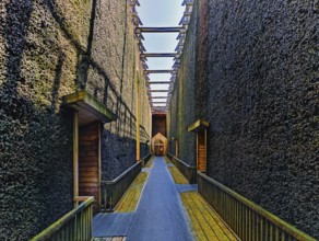 Corridor in Gradierbau II, Bad Nauheim, Hesse, Germany