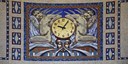 Waiting room in bathhouse 3 with mosaics from the Royal Bavarian Court Mosaic and Art Institute,