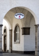 Arcade at bathhouse 5 in the Sprudelhof, an important spa complex built between 1905 and 1911 in