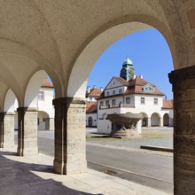 Sprudelhof, an important spa complex built between 1905 and 1911 in Art Nouveau style, Bad Nauheim,