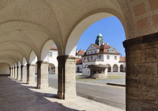 Sprudelhof, an important spa complex built between 1905 and 1911 in Art Nouveau style, Bad Nauheim,