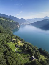 Rütli meadow, Grütli Museum and the Rütli House, fountains and the myths behind, Lake Lucerne,