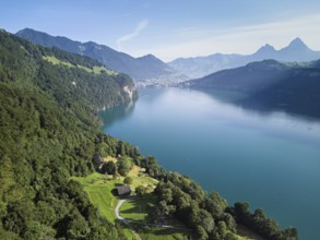 Rütli meadow, Grütli Museum and the Rütli House, fountains and the myths behind, Lake Lucerne,