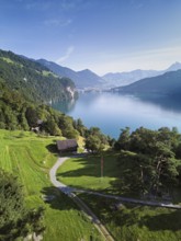 Rütli meadow, Grütli Museum and the Rütli House, fountains and the myths behind, Lake Lucerne,