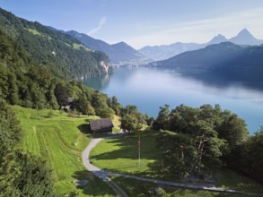 Rütli meadow, Grütli Museum and the Rütli House, fountains and the myths behind, Lake Lucerne,