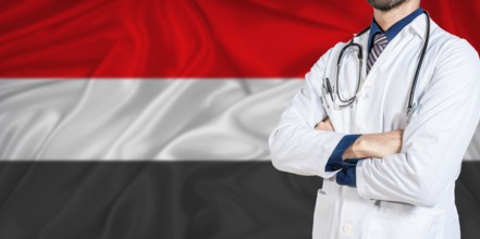 Yemen national health system. Yemen health and medical insurance concept