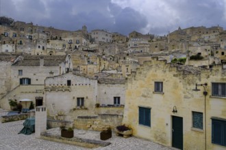 Cave settlement, cave dwellings, houses, Sassi, Matera, Unesco World Heritage Site, Basilicata,