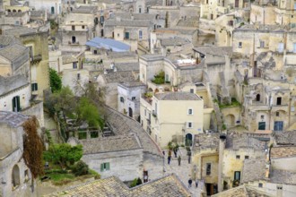 Cave settlement, cave dwellings, houses, Sassi, Matera, Unesco World Heritage Site, Basilicata,