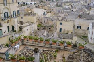 Cave settlement, cave dwellings, houses, Sassi, Matera, Unesco World Heritage Site, Basilicata,