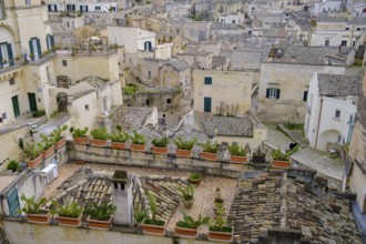 Cave settlement, cave dwellings, houses, Sassi, Matera, Unesco World Heritage Site, Basilicata,