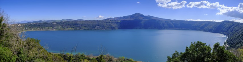 Lake Albano, Lago Albano from Castel Gandolfo, Albano, Alban Hills, Colli Albani, Lazio, Italy