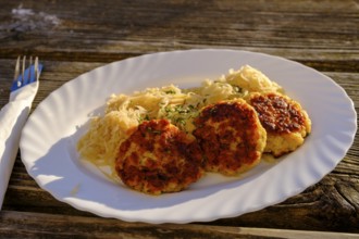 Kaspressknödel, food, Dandlbergalm, Roßholzen, Samerberg, Inntal, Upper Bavaria, Bavaria, Germany