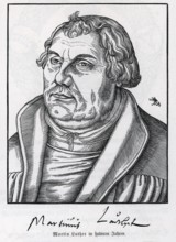 Martin Luther (1483-1546) as a monk, woodcut, from Könnecke Bilderatlas zur Geschichte der