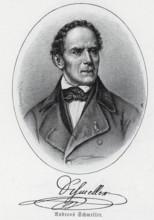 Andreas Schmeller (1785-1852) died of cholera, lithograph, from Könnecke Bilderatlas zur Geschichte