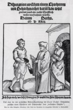 Disputation between a canon and the shoemaker 1524, from Könnecke Bilderatlas zur Geschichte der