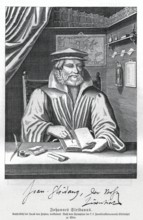 Johannes Sleidanus (Johann Baptist Philippson) (1506/1598-1556) Copperplate engraving, from