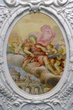 Asam, H.G., St Quirin, Frescoes, Tegernsee Monastery Church, Tegernsee, Upper Bavaria, Bavaria,