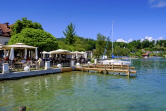 Restaurant Zille, lakeside promenade, Reifnitz am Lake Wörth, south shore, Carinthia, Austria