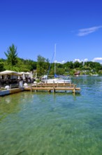 Restaurant Zille, lakeside promenade, Reifnitz am Lake Wörth, south shore, Carinthia, Austria