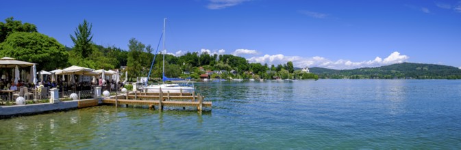 Restaurant Zille, lakeside promenade, Reifnitz am Lake Wörth, south shore, Carinthia, Austria