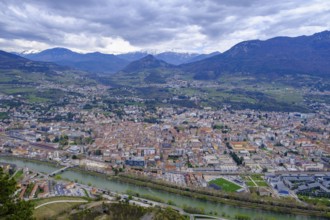Busa Degli Orsi viewing platform, Trento, Trento, Adige Valley, Trentino, Italy
