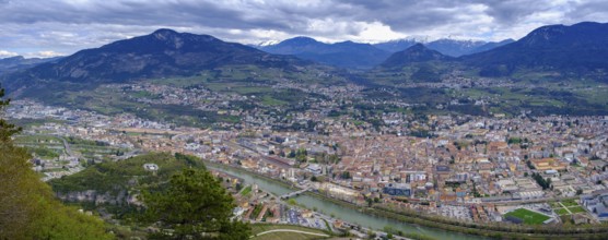 Busa Degli Orsi viewing platform, Trento, Trento, Adige Valley, Trentino, Italy