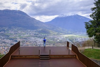 Busa Degli Orsi viewing platform, Trento, Trento, Adige Valley, Trentino, Italy