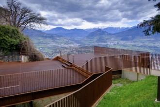 Busa Degli Orsi viewing platform, Trento, Trento, Adige Valley, Trentino, Italy