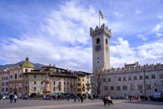Cathedral Square with Neptune Fountain, Trento, Trentino, Italy