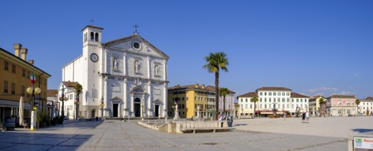 Piazza Grande, with cathedral, Palmanova, Julian Friuli, Veneto, Italy