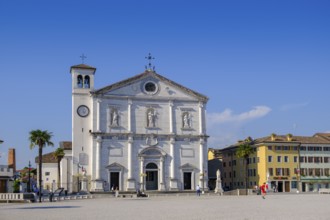 Piazza Grande, with cathedral, Palmanova, Julian Friuli, Veneto, Italy