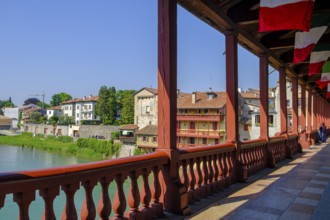 Ponte degli Alpini, with Brenta, Bassano del Grappa, Veneto, Italy
