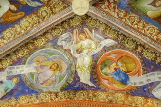 Renaissance frescoes, St. Jakob in Kastelaz, Tramin, Wine Route, South Tyrol, Italy