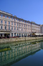 Commercial and residential buildings on the Grand Canal, Borgo Teresiano, Trieste, Adriatic Sea,