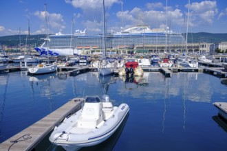 Marina San Giusto, Riva del Mandracchio, Promenade, Trieste, Adriatic Sea, Friuli Venezia Giulia