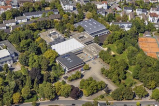 Aerial photo, Bergstadt Gymnasium, Lüdenscheid-Stadt, Lüdenscheid, Sauerland, North