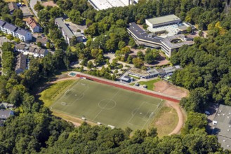 Aerial photo, Theodor-Heuss-Realschule und Fußballstadion Sportplatz Wefelshohl TSV Lüdenscheid e.V