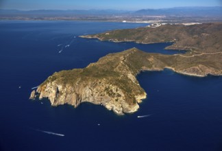 Parc Natural Cap De Creus, Cadaqués, Costa Brava, Catalonia, Spain, Cadaqués, Europe, aerial view,