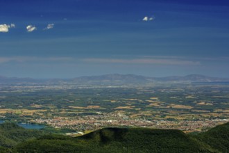 Banyoles, Costa Brava, Catalonia, Spain, Sant Miquel de Campmajor, Europe, aerial view, birds-eyes