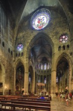 Nave, Cathedral of Santa Maria of Gerona, Catedral Santa Maria de Girona, Girona, Cataluña, Gerona,