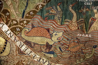 TapÃs de la creaciÃü, Creation tapestry from the 11th century, Cathedral of Santa Maria of Gerona,