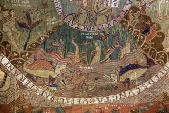 TapÃs de la creaciÃü, Creation tapestry from the 11th century, Cathedral of Santa Maria of Gerona,