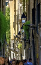 Alleys in the old town of Girona, Cataluña, Gerona, Catalonia, Spain, Girona, Cataluña, Europe,