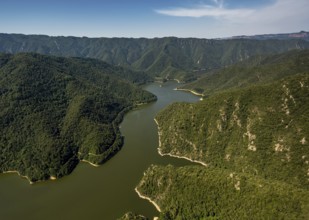 River Ter, Riu Ter, Susqueda Reservoir, Panta de Susqueda, Osor, Costa Brava, Catalonia, Spain,