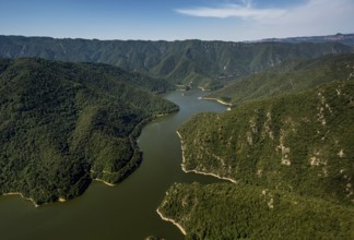 River Ter, Riu Ter, Susqueda Reservoir, Panta de Susqueda, Osor, Costa Brava, Catalonia, Spain,